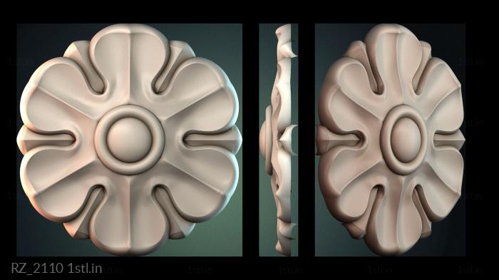 रोज़ेट (RZ_2110) सीएनसी मशीन के लिए 3D मॉडल