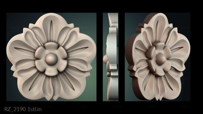 रोज़ेट (RZ_2190) सीएनसी मशीन के लिए 3D मॉडल