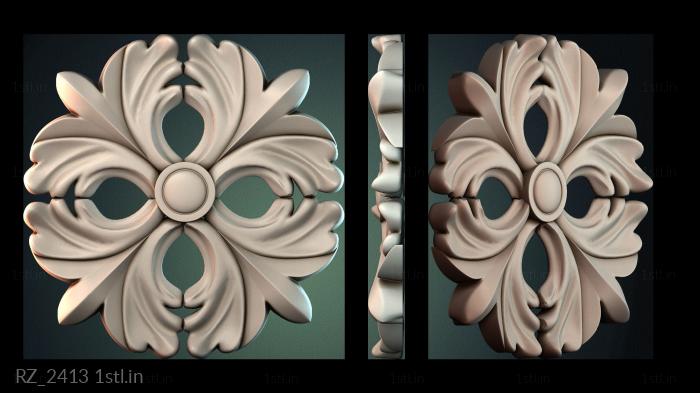 रोज़ेट (RZ_2413) सीएनसी मशीन के लिए 3D मॉडल