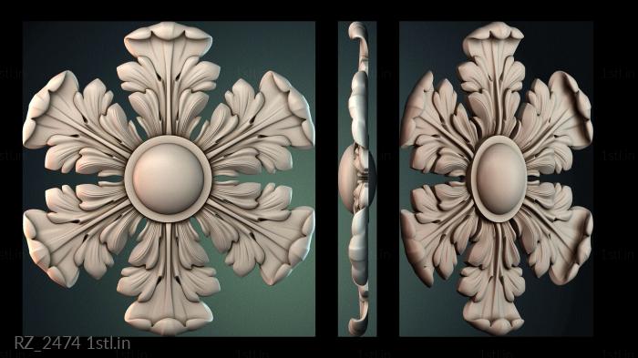 रोज़ेट (RZ_2474) सीएनसी मशीन के लिए 3D मॉडल