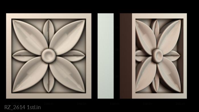 Rozette (RZ_2614) 3D model for CNC machine
