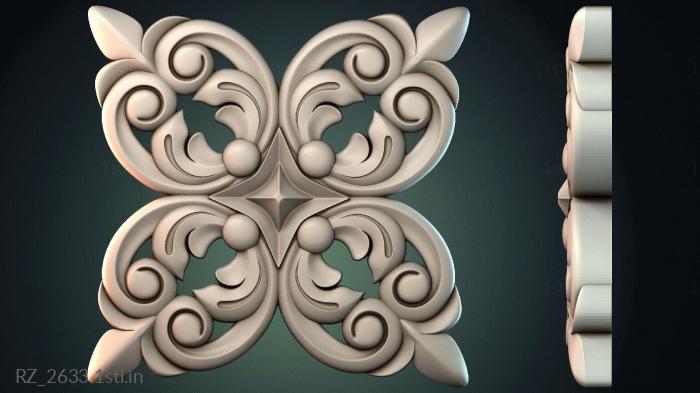 Rozette (RZ_2633) 3D model for CNC machine