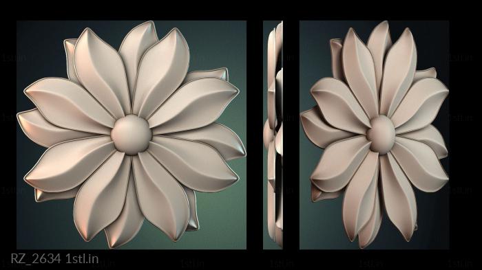 Rozette (RZ_2634) 3D model for CNC machine