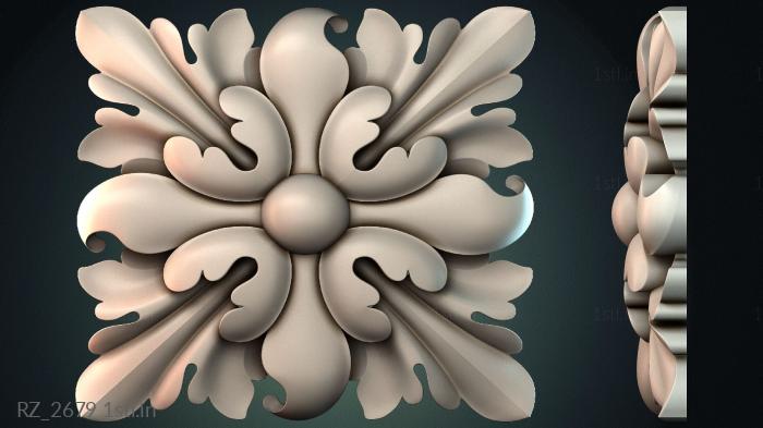 Rozette (RZ_2679) 3D model for CNC machine