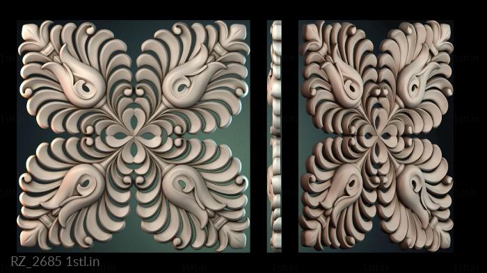 Rozette (RZ_2685) 3D model for CNC machine