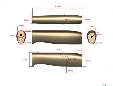 Handle (RKT_0021) 3D model for CNC machine