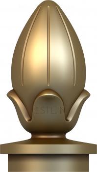 Finial (SHS_0008) 3D model for CNC machine