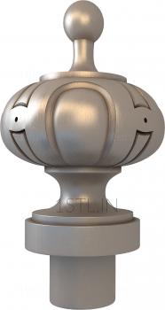 Finial (SHS_0030) 3D model for CNC machine