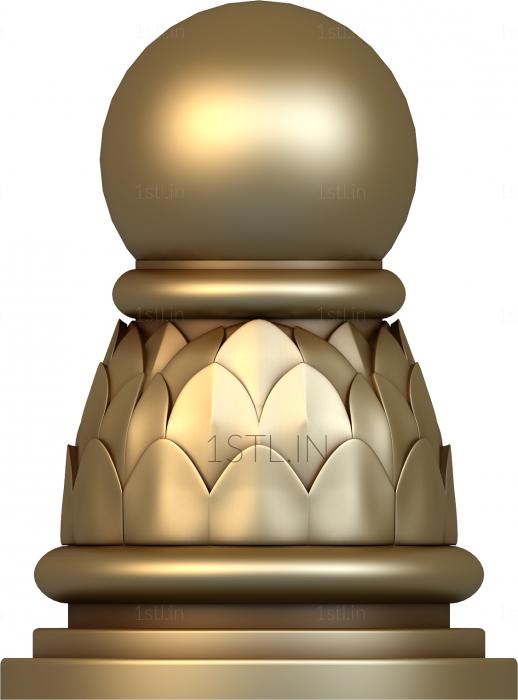 Finial (SHS_0033) 3D model for CNC machine