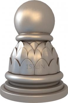 Finial (SHS_0033) 3D model for CNC machine