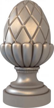 Finial (SHS_0043) 3D model for CNC machine