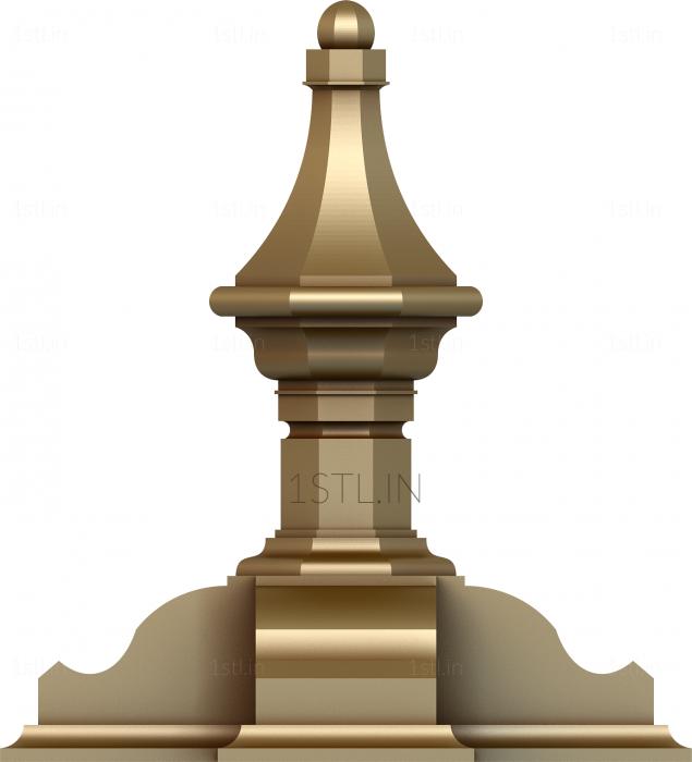 Finial (SHS_0049) 3D model for CNC machine