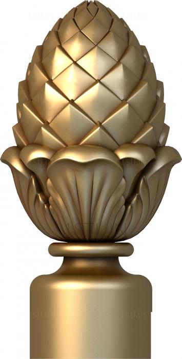 Finial (SHS_0060) 3D model for CNC machine