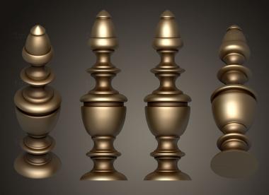 Finial (SHS_0070) 3D model for CNC machine