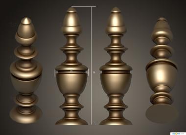 Finial (SHS_0070) 3D model for CNC machine