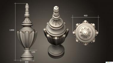 Finial (SHS_0076) 3D model for CNC machine