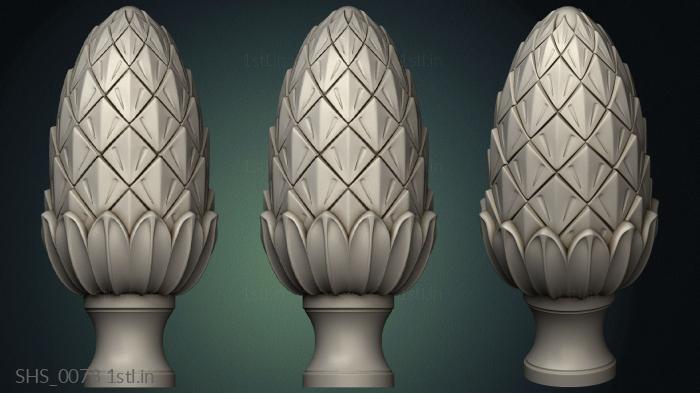 Finial (SHS_0078) 3D model for CNC machine