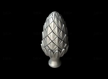 Finial (SHS_0078) 3D model for CNC machine