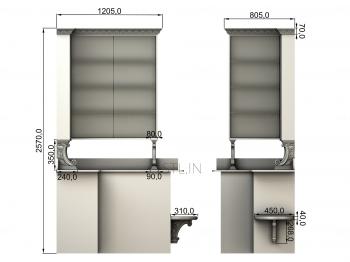 Cupboard (SHK_0083) 3D model for CNC machine