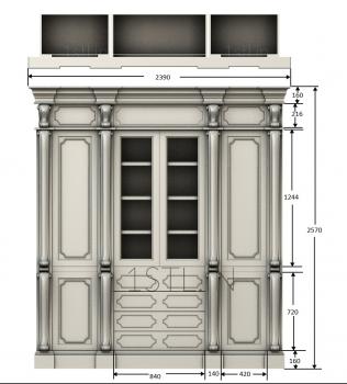 Cupboard (SHK_0085) 3D model for CNC machine