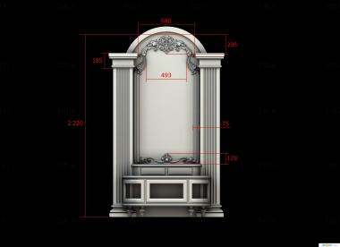 Cupboard (SHK_0150) 3D model for CNC machine