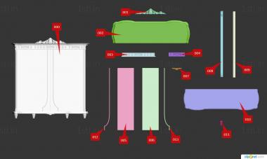 Cupboard (SHK_0157) 3D model for CNC machine