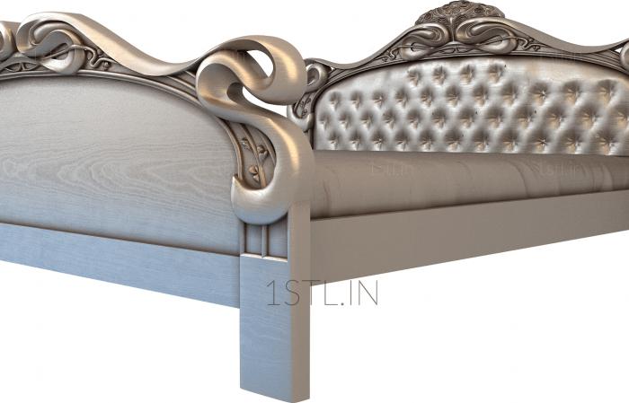 चारपाई की अगली पीठ (SK_0028) सीएनसी मशीन के लिए 3D मॉडल
