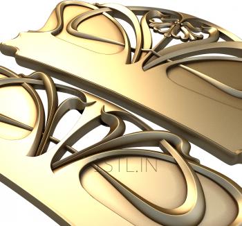 Headboard (SK_0120) 3D model for CNC machine