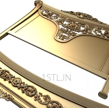 Headboard (SK_0158) 3D model for CNC machine