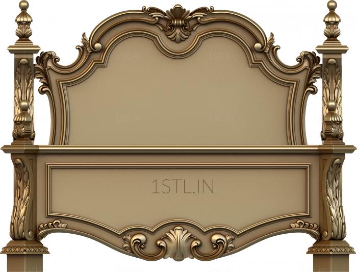 Headboard (SK_0284) 3D model for CNC machine