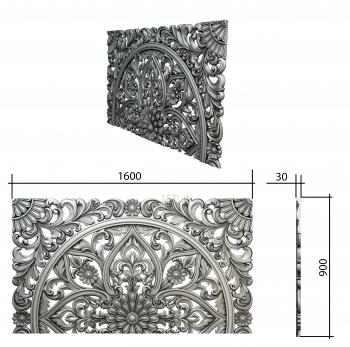 Headboard (SK_0307) 3D model for CNC machine