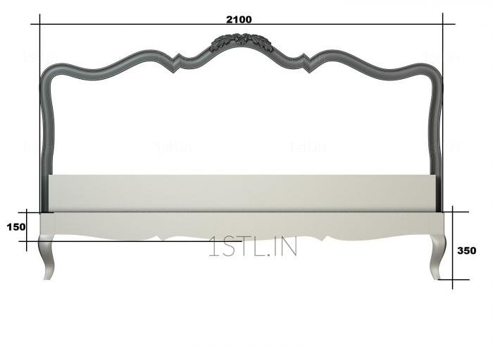 Headboard (SK_0310) 3D model for CNC machine