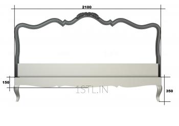 Headboard (SK_0310) 3D model for CNC machine