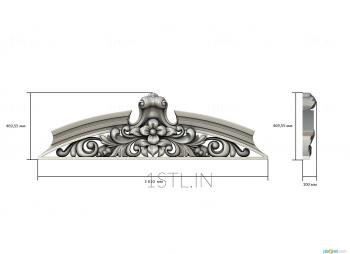 Headboard (SK_0328) 3D model for CNC machine