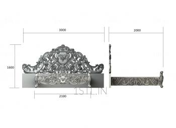 Headboard (SK_0346) 3D model for CNC machine