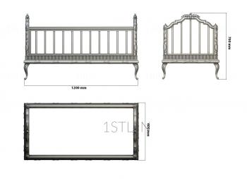 Headboard (SK_0348) 3D model for CNC machine