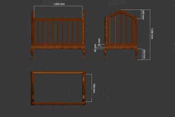 Headboard (SK_0348) 3D model for CNC machine