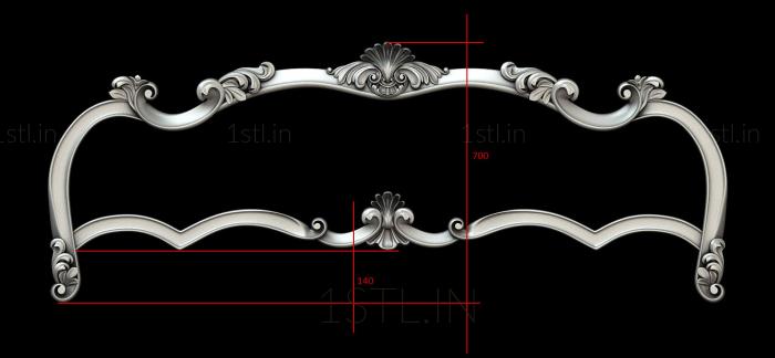 Headboard (SK_0352) 3D model for CNC machine
