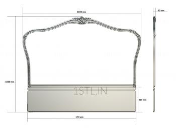 Headboard (SK_0390) 3D model for CNC machine