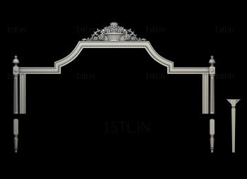 Headboard (SK_0429) 3D model for CNC machine