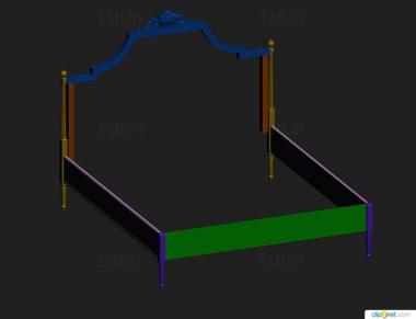 Headboard (SK_0472) 3D model for CNC machine