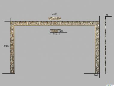 Headboard (SK_0476) 3D model for CNC machine