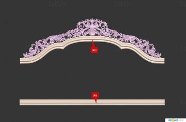 Headboard (SK_0478) 3D model for CNC machine