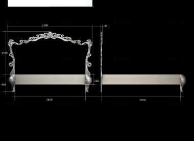 Headboard (SK_0486) 3D model for CNC machine