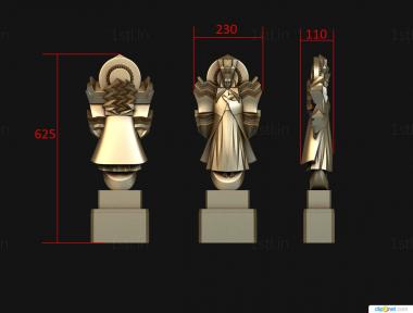 Statuette (STK_0274) 3D model for CNC machine