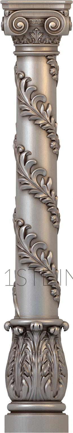 Church pillar (SC_0022) 3D model for CNC machine