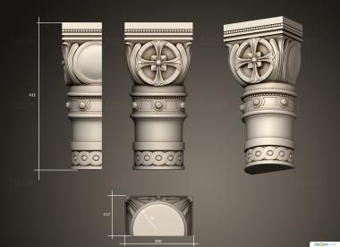 Church pillar (SC_0115) 3D model for CNC machine