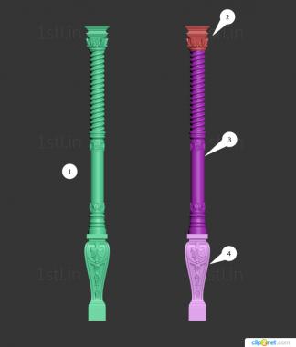 Church pillar (SC_0126) 3D model for CNC machine