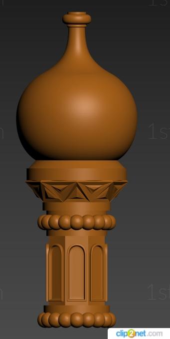 Church pillar (SC_0134) 3D model for CNC machine