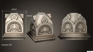 Church pillar (SC_0135) 3D model for CNC machine